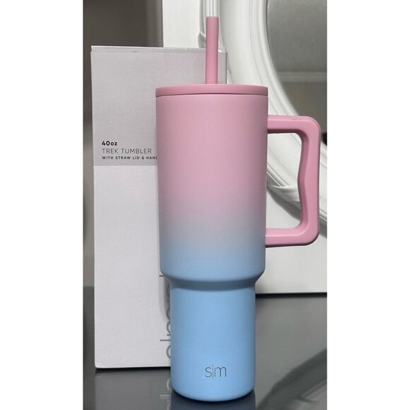 Simple Modern Trek 40oz Tumbler with Handle and Straw Lid, SWEET TAFFY - Picture 2 of 8